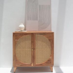 Viviana Rattan Doors Acacia Wood Sideboard & Buffet/Cabinet