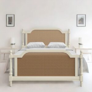 Jodhpuri Modern Solid Wood Cane Bed