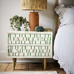 Unique Inlay Bedside Table Furniture