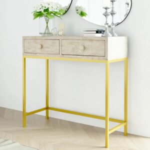 Inlay Console With 2 Drawer Furniture