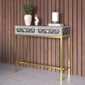 Inlay Console With 2 Drawer Furniture