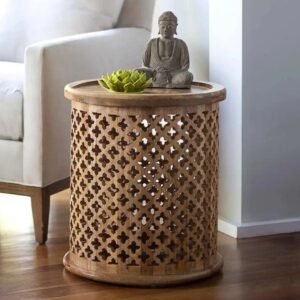 Natural Round Side Table