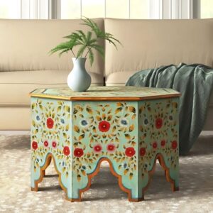 Wooden Handpainted Traditional Coffee Table