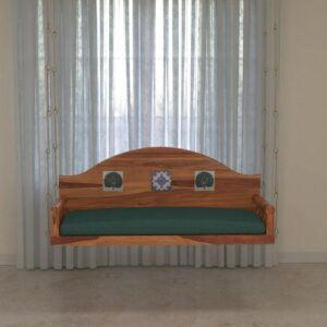 Traditional Antique Tiled Handmade Wooden Swing for Home [Jhula]