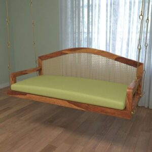 Vintage Style Wooden Glance Handmade Swing for Home (Jhula)