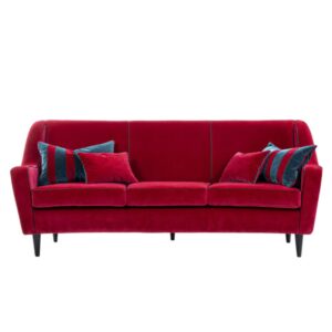 Crown sofa in deep red