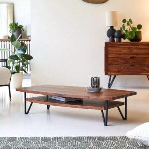 Solid wood coffee table
