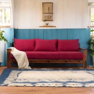 Solid wooden sofa Living room sitting sofa