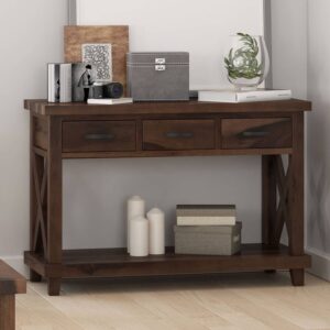 Solid wood console table