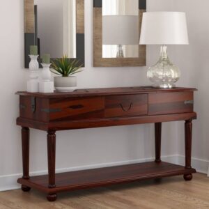 Solid wood console table