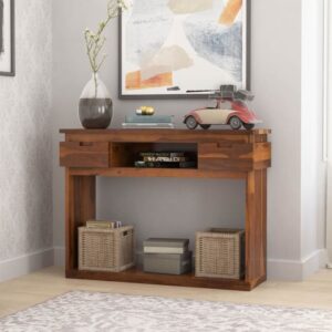 Solid wood console table