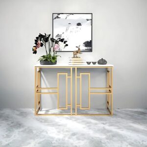Wooden Artistic Metal Console Table