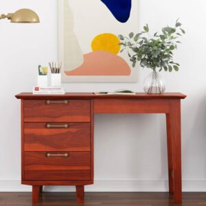 Wooden Artistic Solid Mango Wood 3 Drawer Study Desk