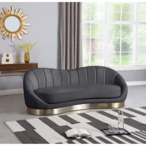 Velvet Curved Sofa