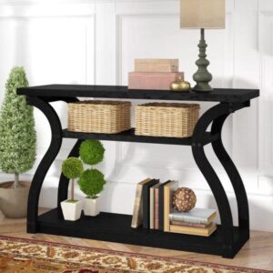 Stylish Black Finish Console Table Furniture