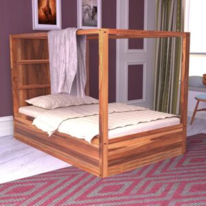 Wooden Artistic Square Roof Wooden Bed