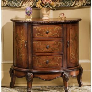 Handcrafted Special Wooden Console With Storage Drawer