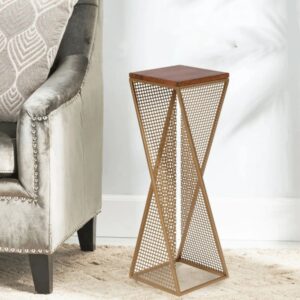 Handcrafted Wooden & Metal Design End Table