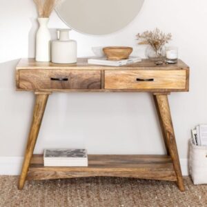 Handmade Design Console Table Natural Finish