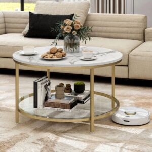 Marble Round Coffee Table Furniture