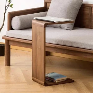 Wooden CurveLine Teak C-Table