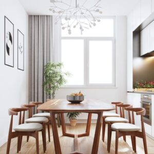 Wooden Furniture Original Solid Wood Dining Table, Set
