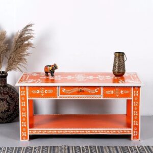 Wooden Wooden Handpainted Coffee Table
