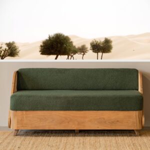 Wooden Cane 3 Seater Sofa