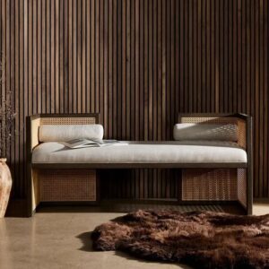 Wooden Artistic Seater Sofa with Cane Design – Living Room Sofa