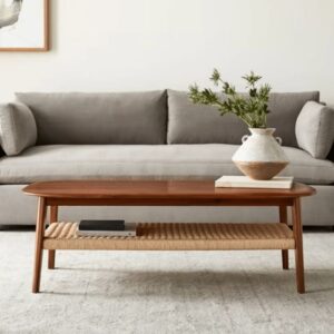 Wooden 2-Tier Coffee Table