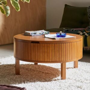 Wooden hape Solid Wood Center Table With Storage