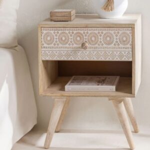 Handcrafted Moodern Design Bedside Table