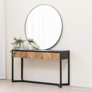 Wooden Antique Console Table with Drawer