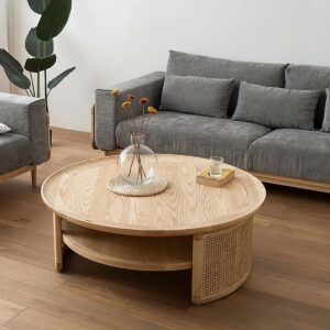 Wooden hape Solid Cane Coffee Table