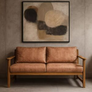 Wooden 2 Seater Sofa