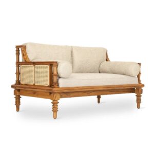 Wooden Artistic Unique Cane Sofa