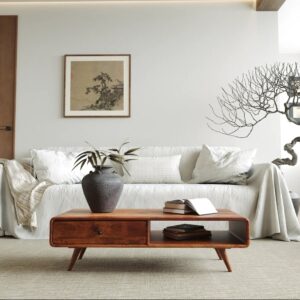 Handcrafted Solid Wood Coffee Table for Living Room