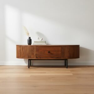 Wooden Artistic Coffee Table With Drawer